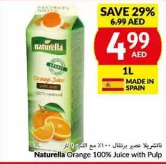 Viva Naturella Orange 100% Juice with Pulp 1L offer