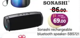 Al Madina Hypermarket Sonashi Rechargeable Bluetooth Speaker - SBS721 offer