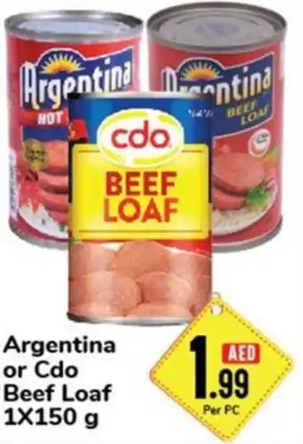 Day To Day Argentina or Cdo Beef Loaf 1X150 g offer