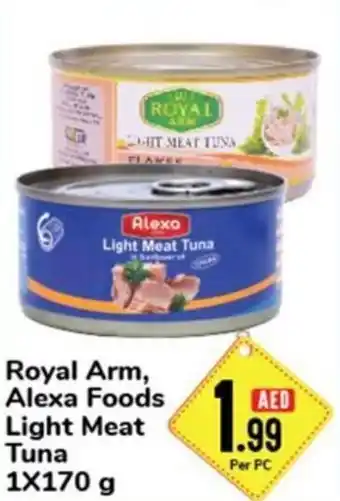 Day To Day Royal Arm, Alexa Foods Light Meat Tuna 1X170 g offer