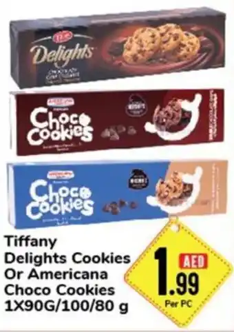 Day To Day Tiffany Delights Cookies Or Americana Choco Cookies 1X90G/100/80 g offer