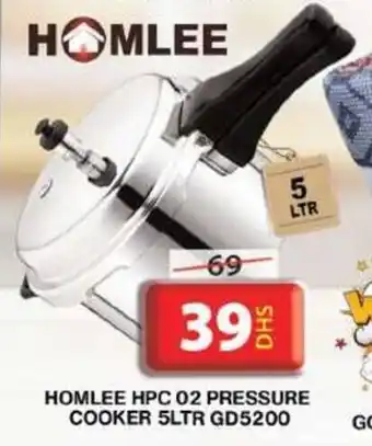 Grand Hyper Market HOMLEE HPC 02 PRESSURE COOKER 5LTR GD5200 offer