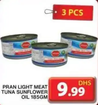 Grand Mall Sharjah PRAN LIGHT MEAT TUNA SUNFLOWER OIL 185GM offer