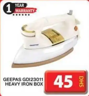 Grand Mall Sharjah GEEPAS GDI23011 HEAVY IRON BOX offer