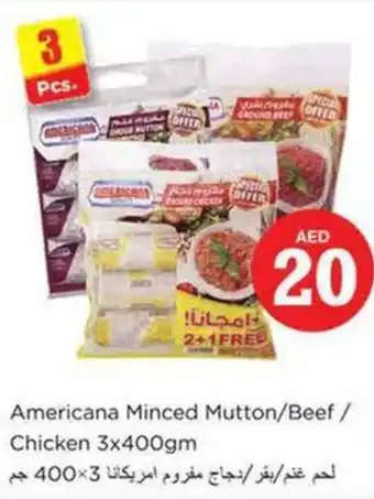 Nesto Americana Minced Mutton Beef Chicken 3x400gm offer