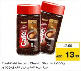 Nesto FreshCafé Instant Classic Glss Jar2x100g offer