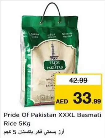 Nesto Pride Of Pakistan XXXL Basmati Rice 5Kg offer