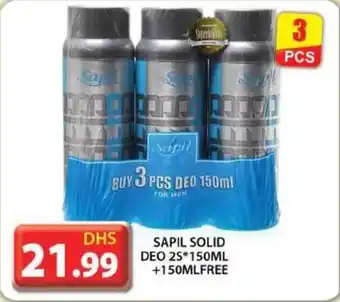 Grand Hyper Market SAPIL SOLID DEO 2SX150ML offer