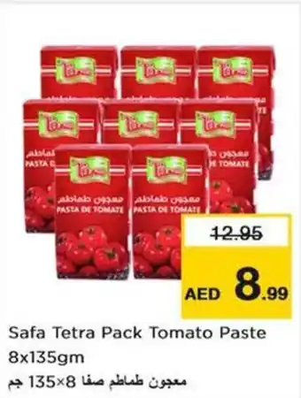 Nesto Safa Tetra Pack Tomato Paste 8x135gm offer