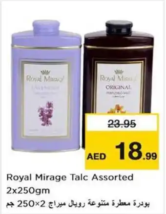 Nesto Royal Mirage Talc Assorted 2x250gm offer
