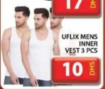 Grand Hyper Market UFLIX MENS INNER VEST 3 PCS offer