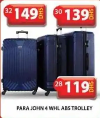 Grand Hyper Market PARA JOHN 4 WHL ABS TROLLEY 28" offer