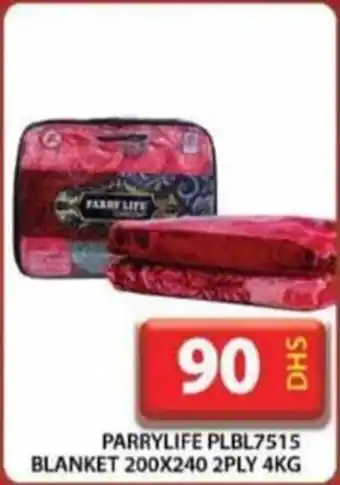 Grand Hyper Market PARRYLIFE PLBL7515 BLANKET 200 x 240 2ply 4kg offer