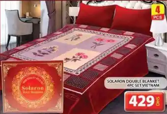 Grand Hyper Market SOLARON DOUBLE BLANKET 4PC SET VIETNAM offer