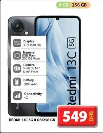 Grand Hyper Market REDMI 13C 5G 8 GB/256 GB offer