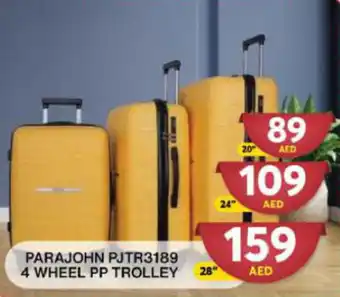 Grand Hyper Market PARAJOHN PJTR3189 4 WHEEL PP TROLLEY 20 offer