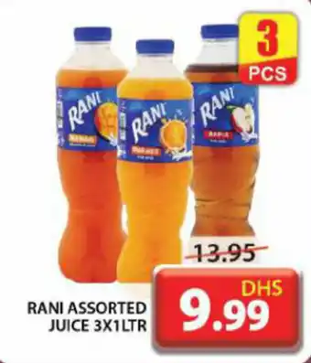 Grand Hyper Market RANI ASSORTED JUICE 3X1LTR offer