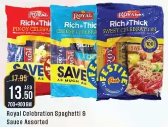 West Zone Supermarket Royal Celebration Spaghetti & Sauce Assorted 700 + 900gm offer