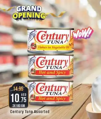 West Zone Supermarket Century Tuna Assorted 3X180 GM offer