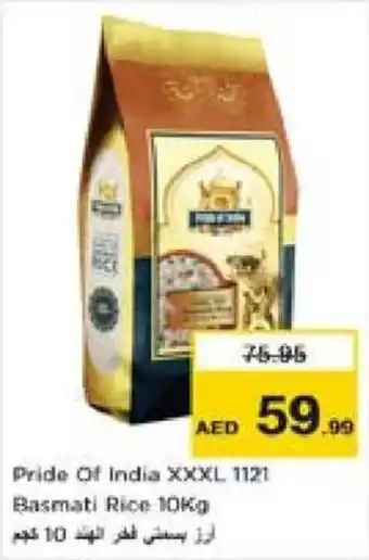 Nesto Pride Of India XXXL 1121 Basmati Rice 10Kg offer