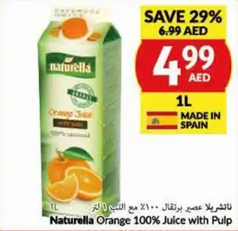 Viva Naturella Orange 100% Juice with Pulp 1L offer