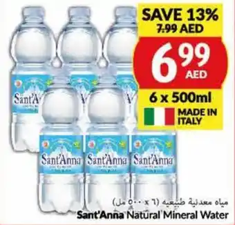 Viva Sant'Anna Natural Mineral Water 6 x 500mL offer