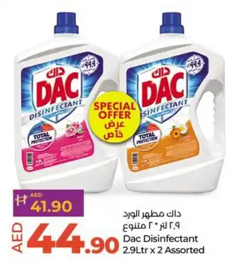 Lulu Hypermarket Dac Disinfectant 2.9Ltr x 2 Assorted offer
