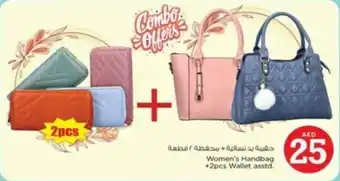 Nesto Women's Handbag + 2pcs Wallet asstd. offer