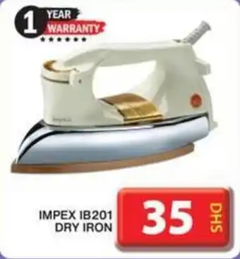 Grand Mall Sharjah IMPEX IB201 DRY IRON offer