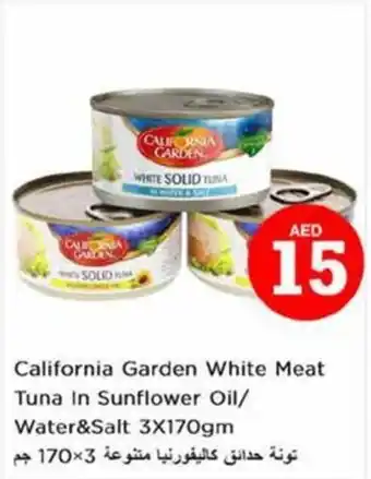 Nesto California Garden White Meat Tuna In Sunflower Oil Water and Salt 3X170gm offer