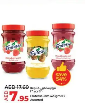 Lulu Hypermarket Frutessa Jam 420gm x 2 Assorted offer