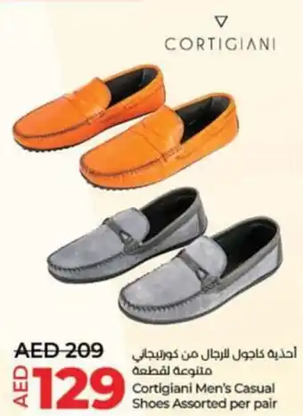 Lulu Hypermarket Cortigiani Men's Casual Shoes Assorted per pair offer
