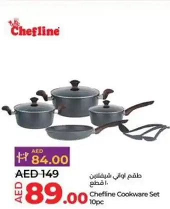 Lulu Hypermarket Chefline Cookware Set 10pc offer