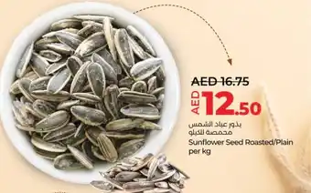 Lulu Hypermarket Sunflower Seed Roasted Plain per kg offer