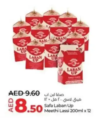 Lulu Hypermarket Safa Laban Up Meethi Lassi 200ml x 12 offer