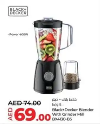 Lulu Hypermarket Black+Decker Blender With Grinder Mill BX4130-B5 offer