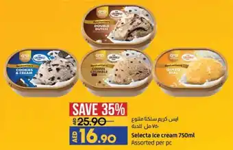 Lulu Hypermarket Selecta Ice cream 750ml Assorted per pc offer