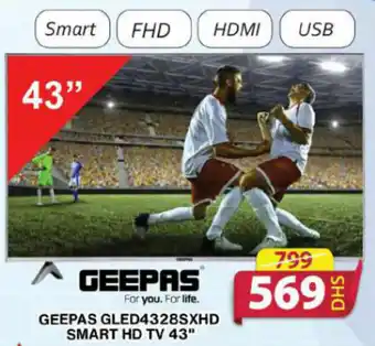 Grand Hyper Market GEEPAS GLED4328SXHD SMART HD TV 43 offer