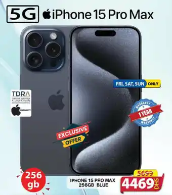 Grand Hyper Market IPHONE 15 PRO MAX 256GB BLUE offer