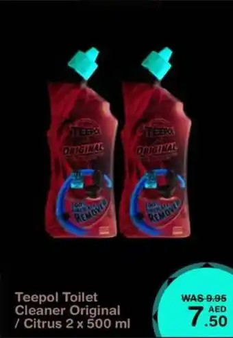 Choithrams Teepol Toilet Cleaner Original Citrus 2 x 500 ml offer