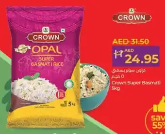 Lulu Hypermarket Crown Super Basmati 5kg offer