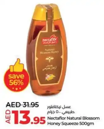 Lulu Hypermarket Nectaflor Natural Blossom Honey Squeeze 500gm offer