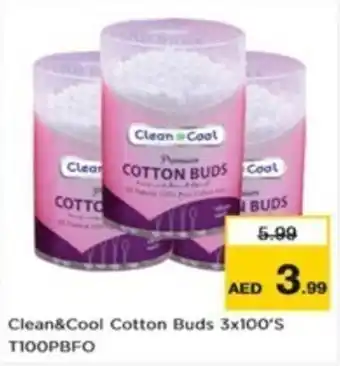 Nesto Clean and Cool Cotton Buds 3x100S T100PBFO offer