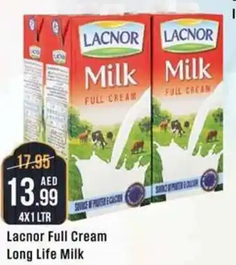 West Zone Supermarket Lacnor Full Cream Long Life Milk 4X1LTR offer