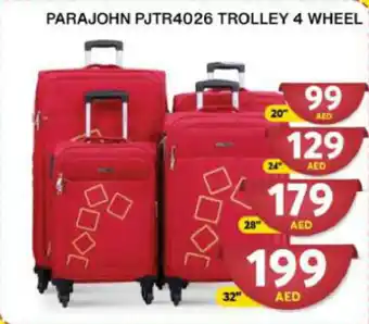 Grand Hyper Market PARAJOHN PJTR4026 TROLLEY 4 WHEEL 32CM offer