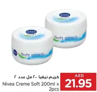 Abu Dhabi Coop Nivea Creme Soft 200ml x 2pcs offer