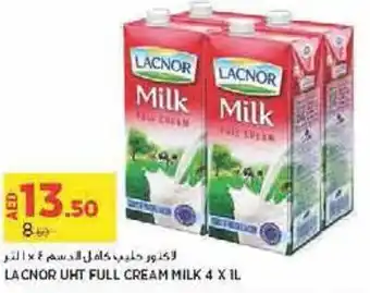 Aswaaq LACNOR UHT FULL CREAM MILK 4 X IL offer