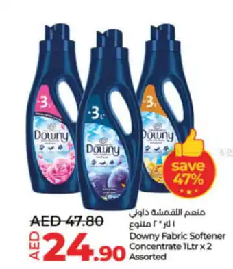 Lulu Hypermarket Downy Fabric Softener Concentrate 1Ltr x 2 Assorted offer