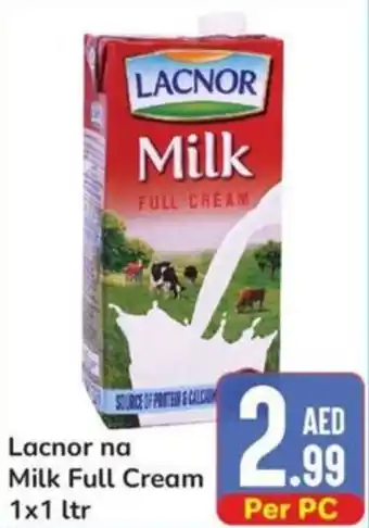 Day To Day Lacnor na Milk Full Cream 1x1 ltr offer