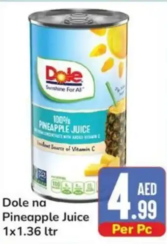 Day To Day Dole na Pineapple Juice 1x1.36 ltr offer